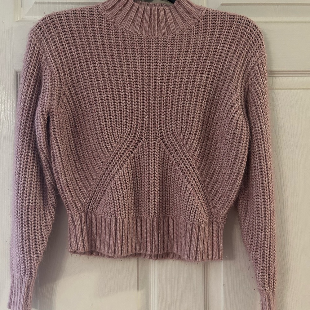 Splendid Mauve Mock-Turtleneck Sweater